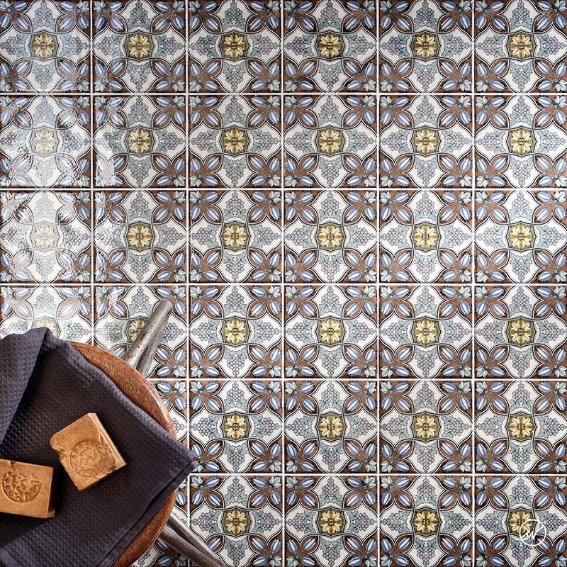 Maioliche 2 - Gres Porcellanato Decorato 15x15 Stile Vietri