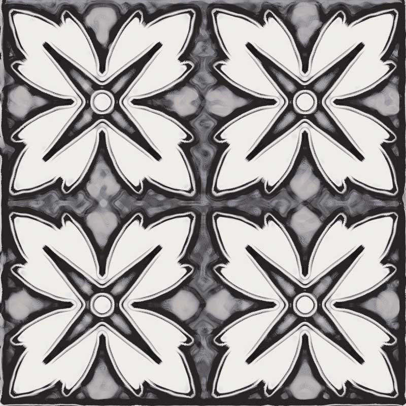 Maioliche Mix Black & White - Gres Porcellanato Decorato Misto 15x15 Stile Vietri - Image 12