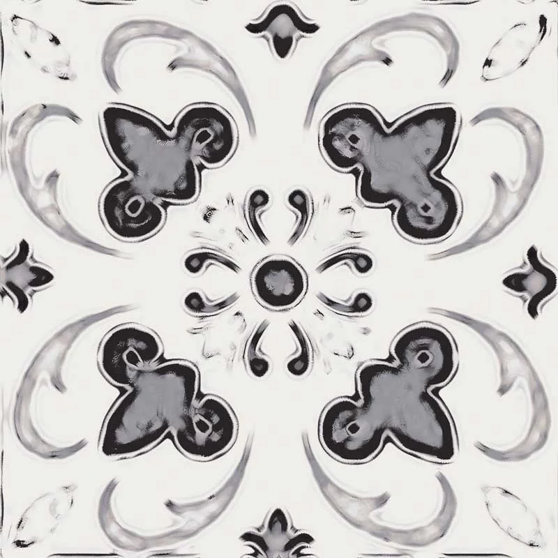 Maioliche Mix Black & White - Gres Porcellanato Decorato Misto 15x15 Stile Vietri - Image 18