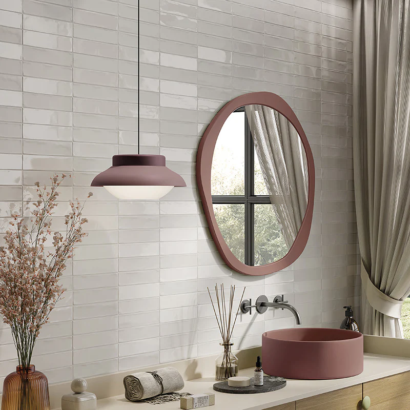 Marrakech Total White - Gres Effetto Mattoncino Lucido 5x20