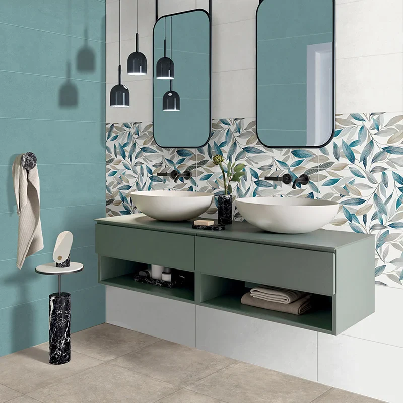 Medley Jazz Cold - Rivestimento Decorato Floreale Opaco 25x75