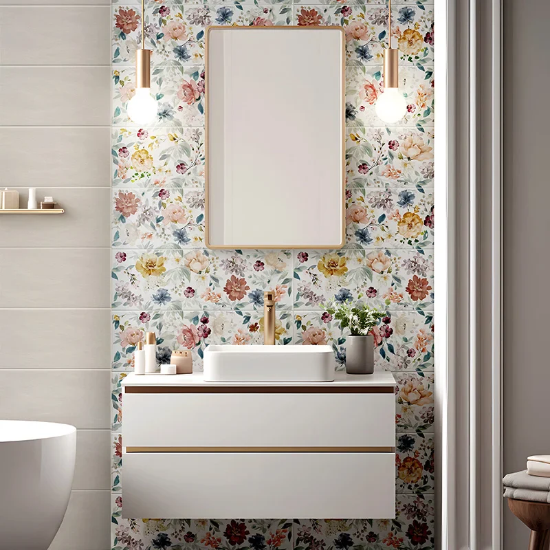 Medley Pop - Rivestimento Decorato Floreale Opaco 25x75