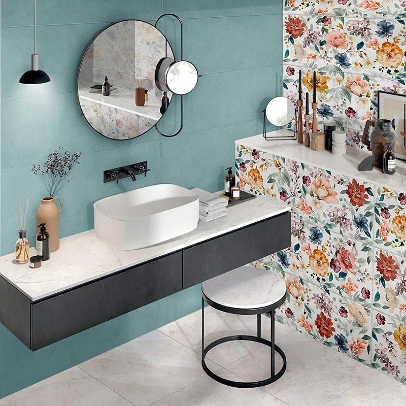 Medley Pop - Rivestimento Decorato Floreale Opaco 25x75 - Image 3
