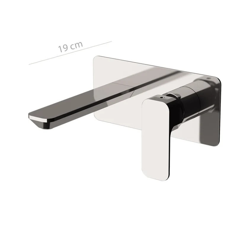 Minerva - Miscelatore per lavabo ad incasso con canna da 19 cm