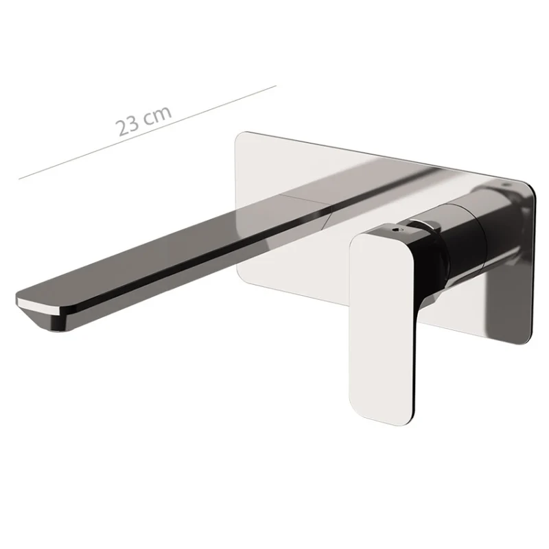 Minerva - Miscelatore per lavabo ad incasso con canna da 23 cm