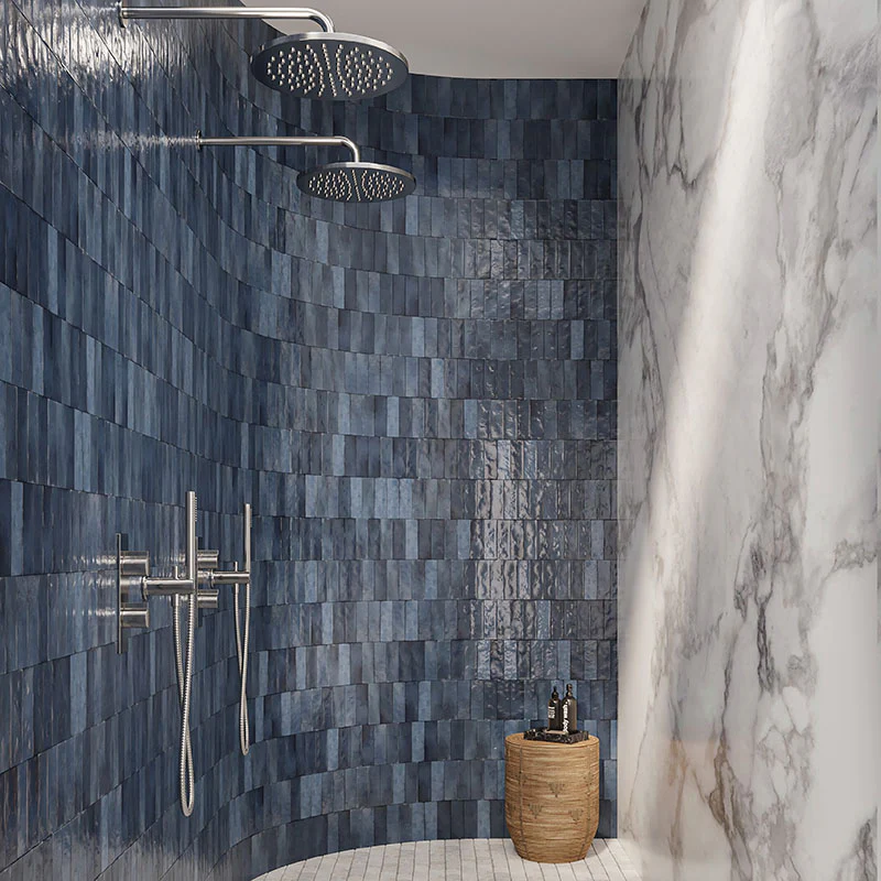 Mini Denim Glossy - Gres Effetto Mattoncino Lucido 5x15
