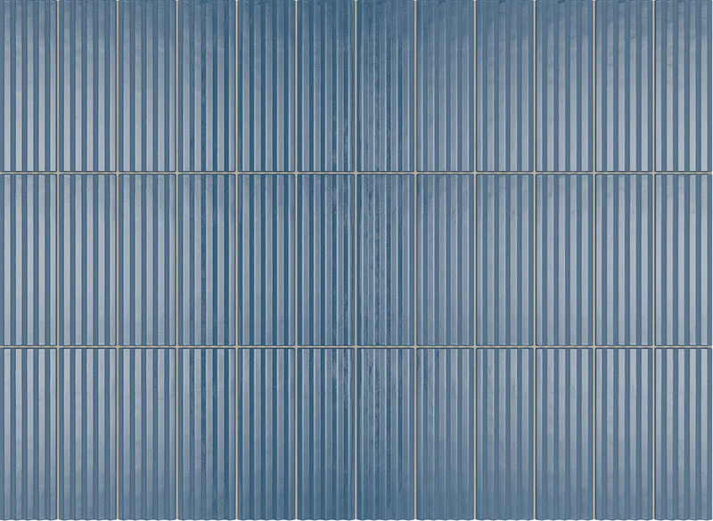 Mini Denim Stripes Glossy - Gres Effetto Mattoncino Rigato Lucido 5x15 - Image 2