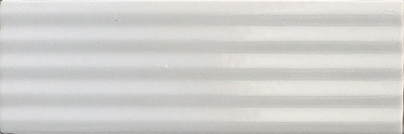 Mini Off White Stripes Glossy - Gres Effetto Mattoncino Rigato Lucido 5x15