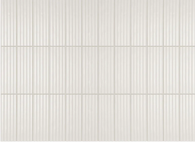 Mini Pure White Stripes Glossy - Gres Effetto Mattoncino Rigato Lucido 5x15 - Image 2