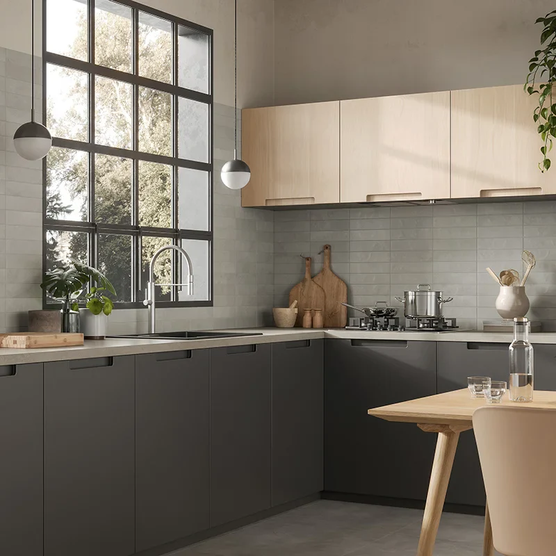 Miniature Cera Grigio Cenere - Gres Effetto Mattoncino 6x24