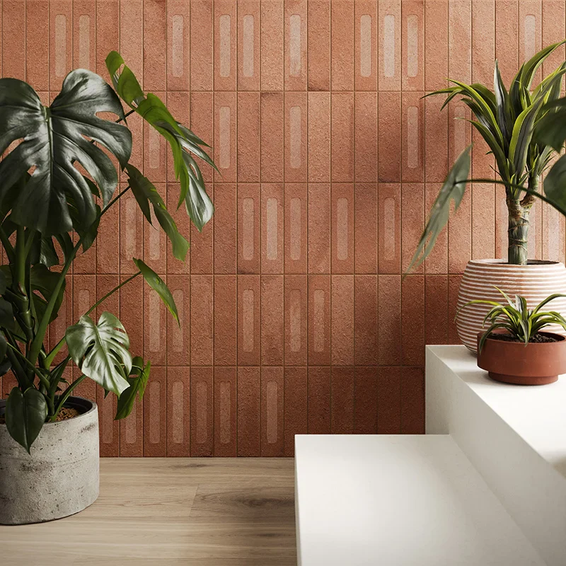 Miniature Fornace Formella Rosso Mattone - Gres Effetto Mattoncino Rigato 6x24 - Image 5
