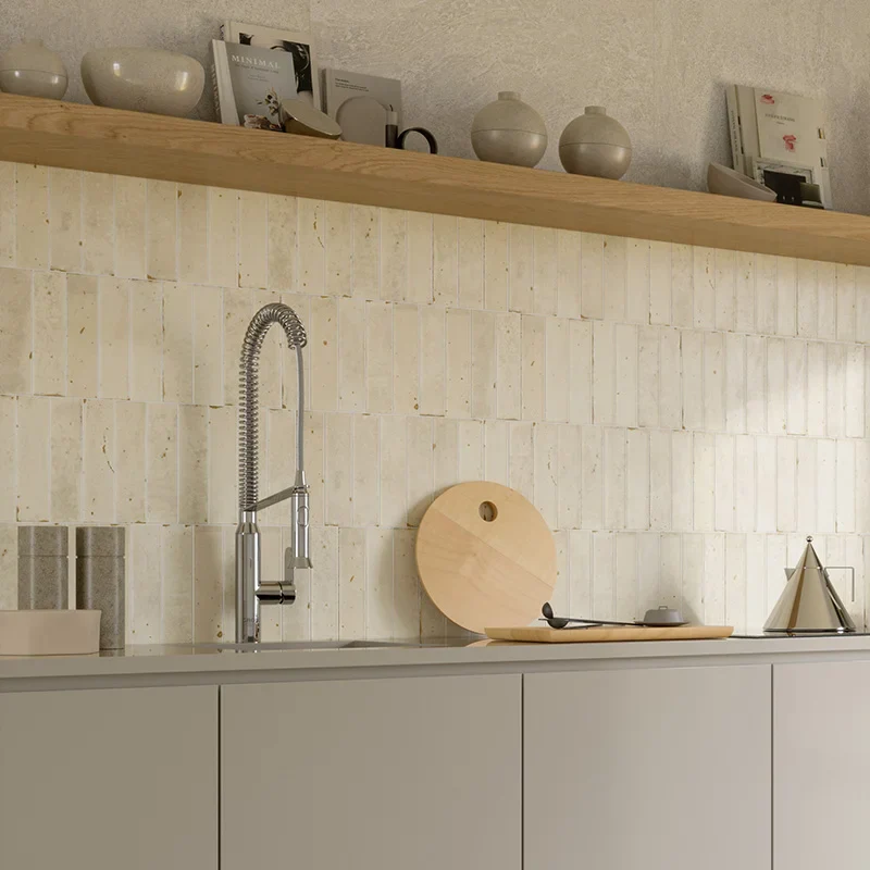 Miniature Fregio Bianco Naturale - Gres Effetto Mattoncino 6x24