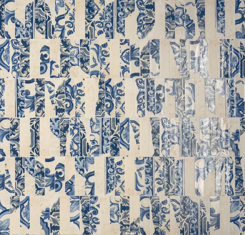 Miniature Fregio Blu Maiolica - Gres Effetto Mattoncino 6x24 - Image 3