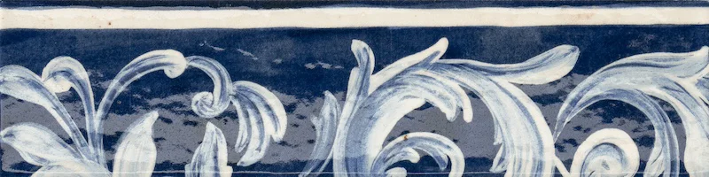 Miniature Fregio Blu Maiolica - Gres Effetto Mattoncino 6x24 - Image 4