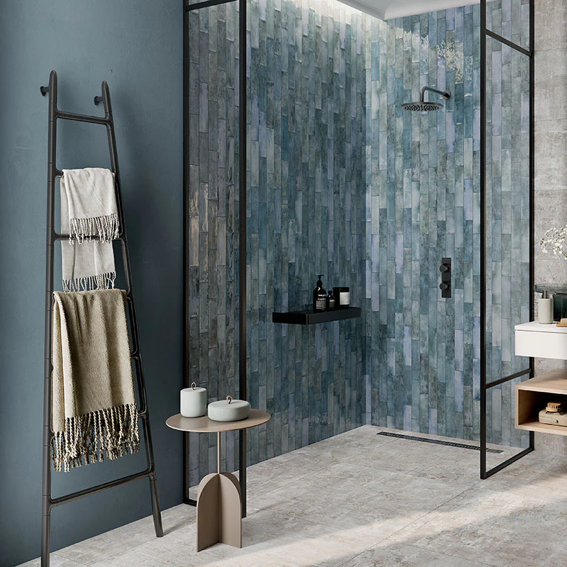 Mojave Denim - Gres Effetto Mattoncino Lucido 6x25