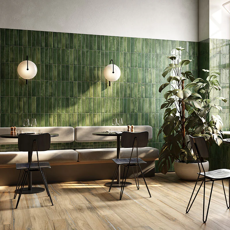 Mojave Green - Gres Effetto Mattoncino Lucido 6x25