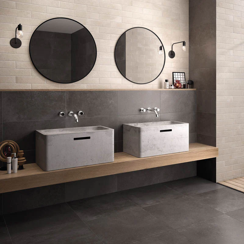 Moov Anthracite R9 - Gres porcellanato effetto cemento 30x60 rettificato