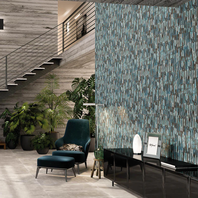 More! Bluerain - Gres Effetto Carta da Parati 60x120