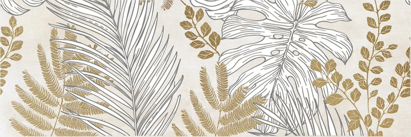 More Plus Frozen Leaves Ivory - Rivestimento Effetto Carta da Parati 25x75 Rettificato - Image 3