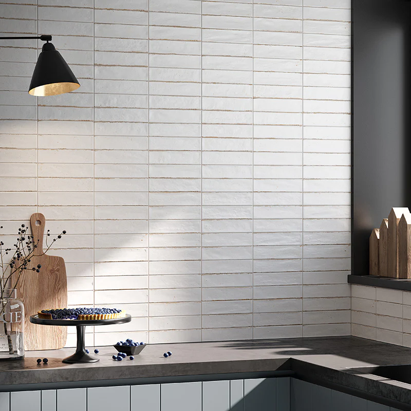 Noho White - Gres Effetto Mattoncino Opaco 6x25