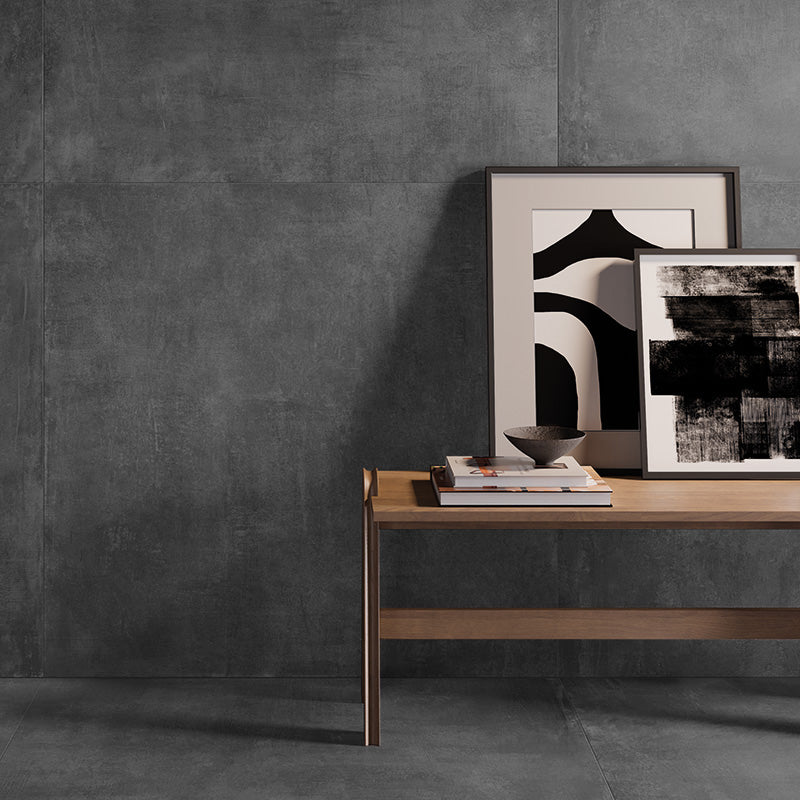 Noord Anthracite - Gres effetto cemento industriale 120x120 rettificato