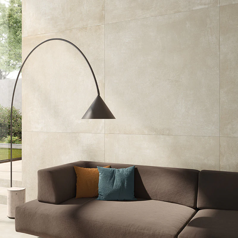 Noord Ivory - Gres effetto cemento industriale 120x120 rettificato