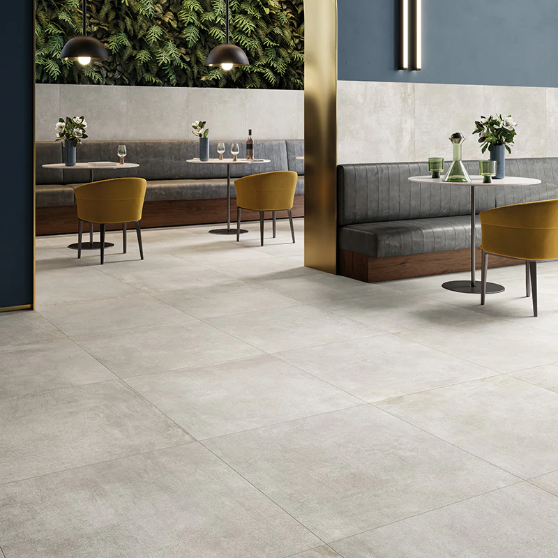 Noord Silver - Gres effetto cemento industriale 120x120 rettificato