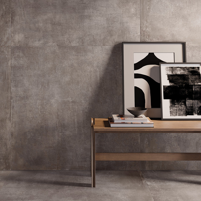 Noord Taupe - Gres effetto cemento industriale 120x120 rettificato