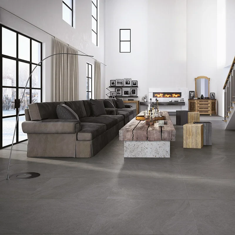 Nordic Stone Anthracite - Gres Porcellanato Effetto Pietra Naturale 80x80