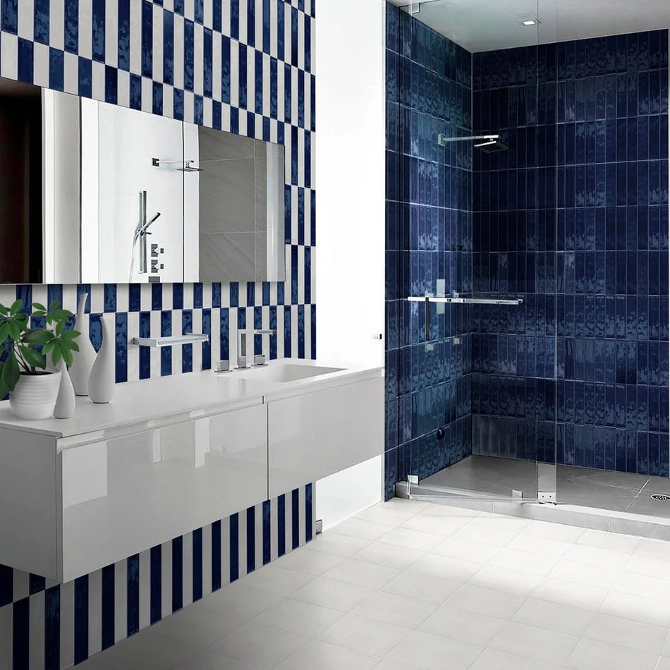 Oceani Blu Glossy - Gres Porcellanato Effetto Mattoncino Lucido 6x25 - Image 3