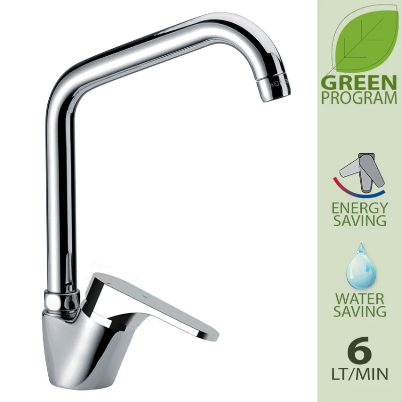 Omega Green - Miscelatore per lavello a risparmio idrico