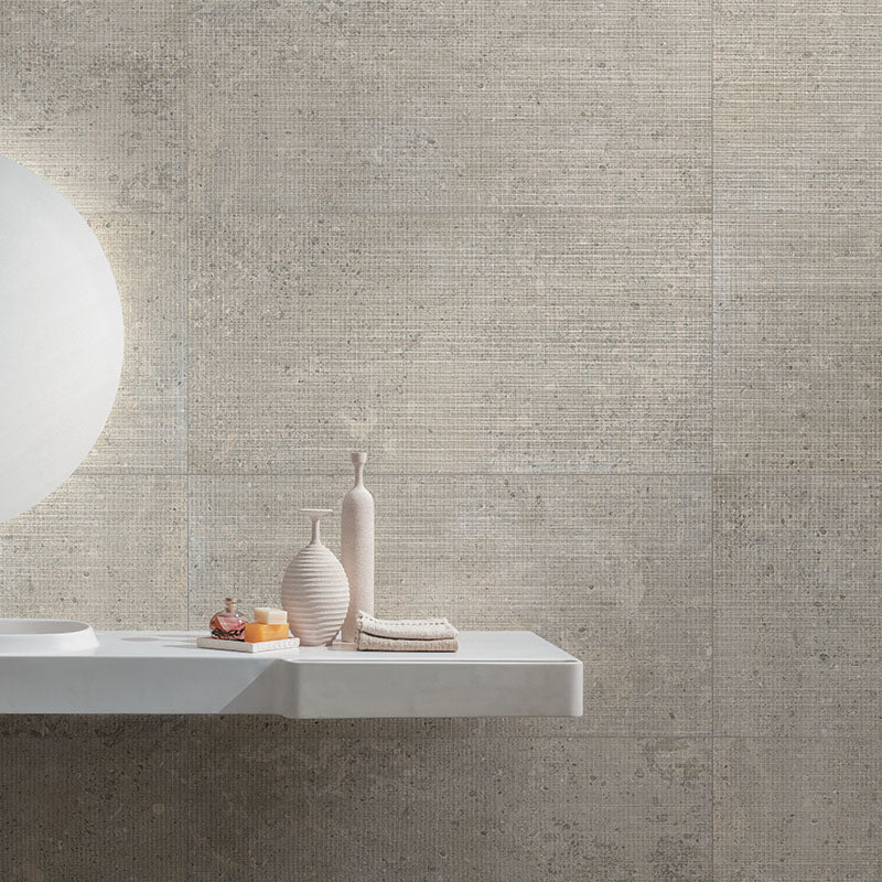 Omnia Devix Greige Crossing 3D - Gres effetto pietra rigato 60x120