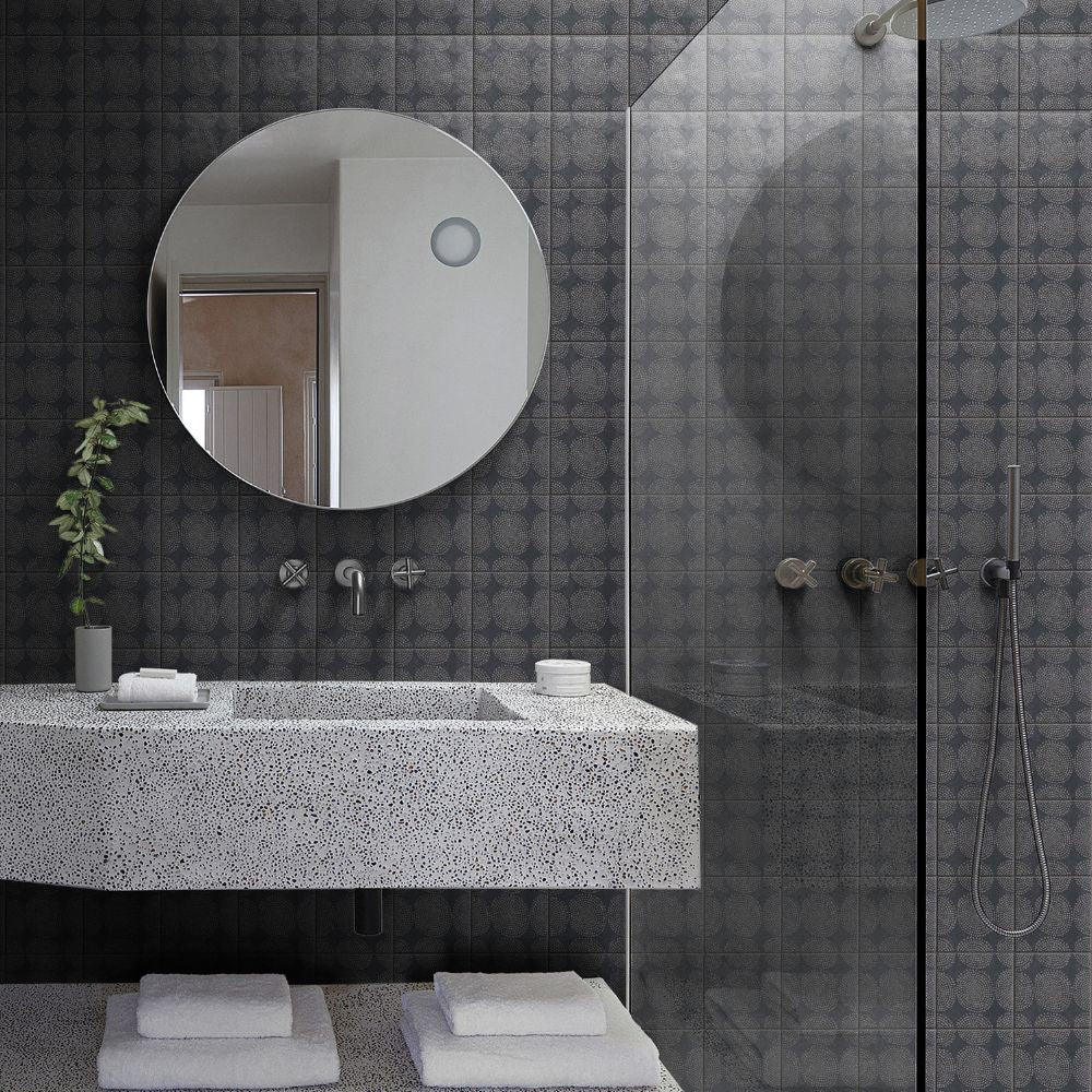 Origini Carbon Gombo 15x15 - Gres Decorato In Stile Etnico