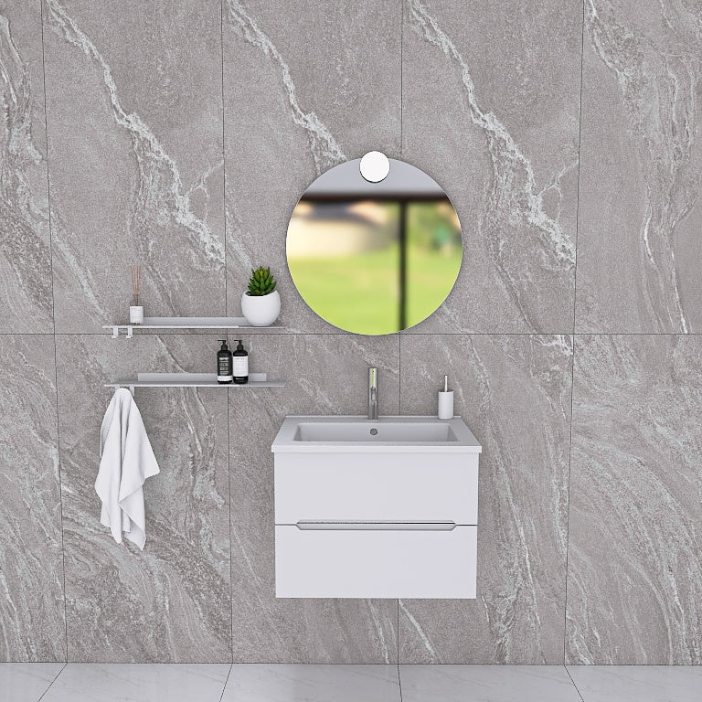 Pandora 01 - Mobile da Bagno Sospeso con lavabo in mineralmarmo - Image 4