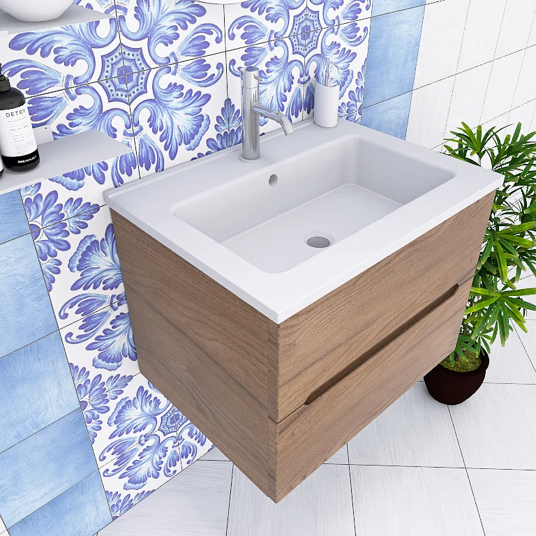 Pandora 01 - Mobile da Bagno Sospeso con lavabo in mineralmarmo - Image 6