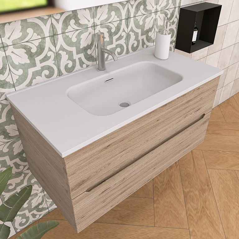 Pandora 02 - Mobile da Bagno Sospeso con lavabo in ceramica - Image 10