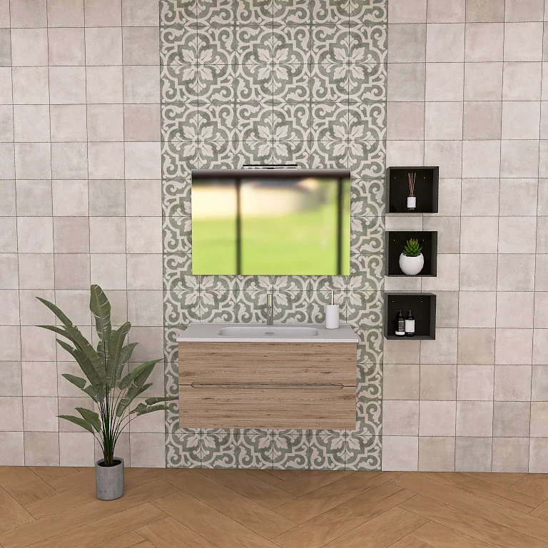 Pandora 02 - Mobile da Bagno Sospeso con lavabo in ceramica - Image 11