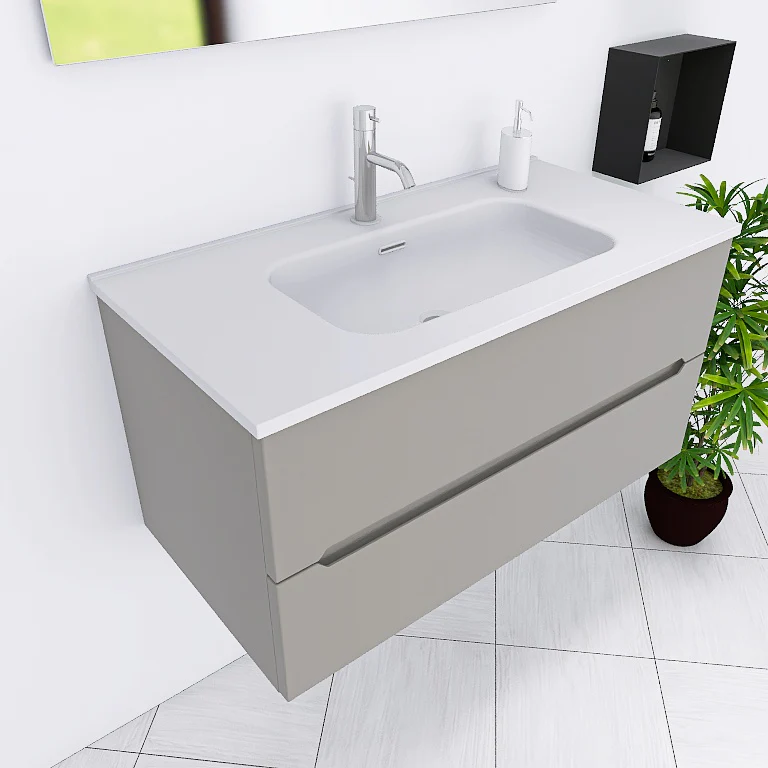 Pandora 02 - Mobile da Bagno Sospeso con lavabo in ceramica - Image 13