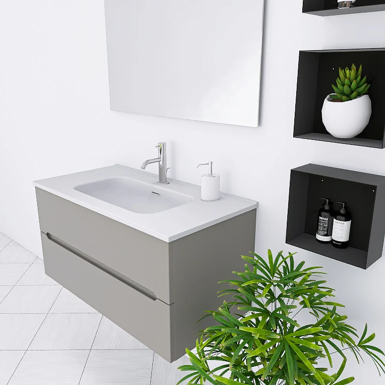 Pandora 02 - Mobile da Bagno Sospeso con lavabo in ceramica - Image 15