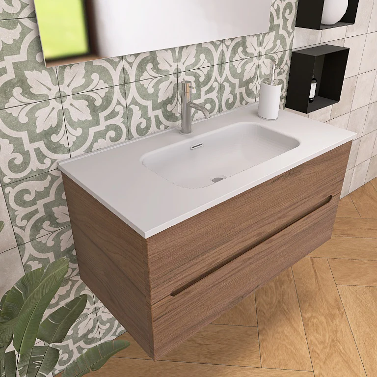 Pandora 02 - Mobile da Bagno Sospeso con lavabo in ceramica - Image 6