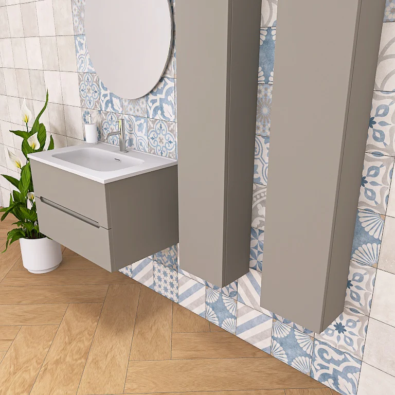 Pandora 03 - Mobile da Bagno Sospeso completo di colonne - Image 18