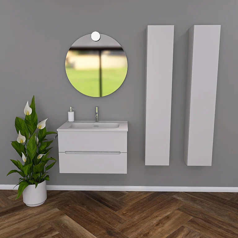 Pandora 03 - Mobile da Bagno Sospeso completo di colonne - Image 4