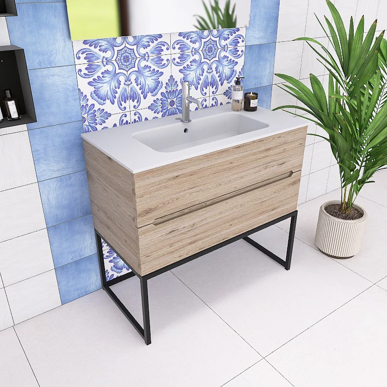 Pandora 07 - Mobile da Bagno a Terra con Elementi a Giorno - Image 11
