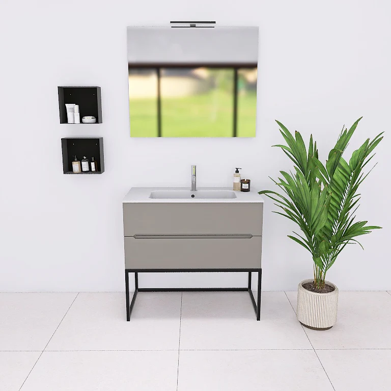 Pandora 07 - Mobile da Bagno a Terra con Elementi a Giorno - Image 15