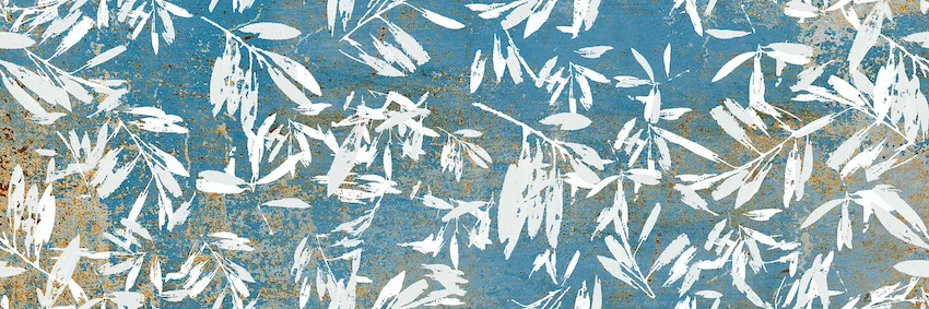 Papeete Composizione Tahiti Blue - Rivestimento Floreale 25x75 - Image 3