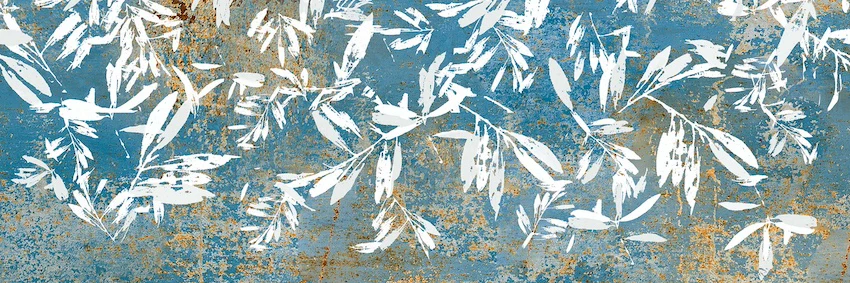 Papeete Composizione Tahiti Blue - Rivestimento Floreale 25x75 - Image 4