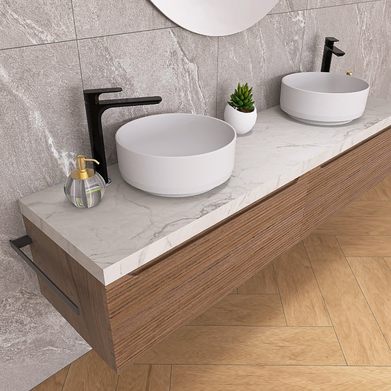 Penelope 07 - Mobile da Bagno Sospeso con doppio lavabo in ceramica - Image 4