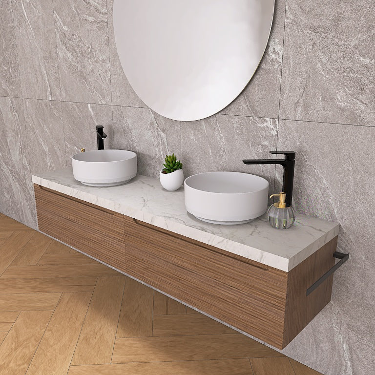 Penelope 07 - Mobile da Bagno Sospeso con doppio lavabo in ceramica - Image 5