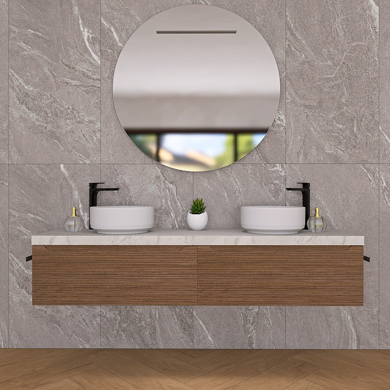 Penelope 07 - Mobile da Bagno Sospeso con doppio lavabo in ceramica - Image 6