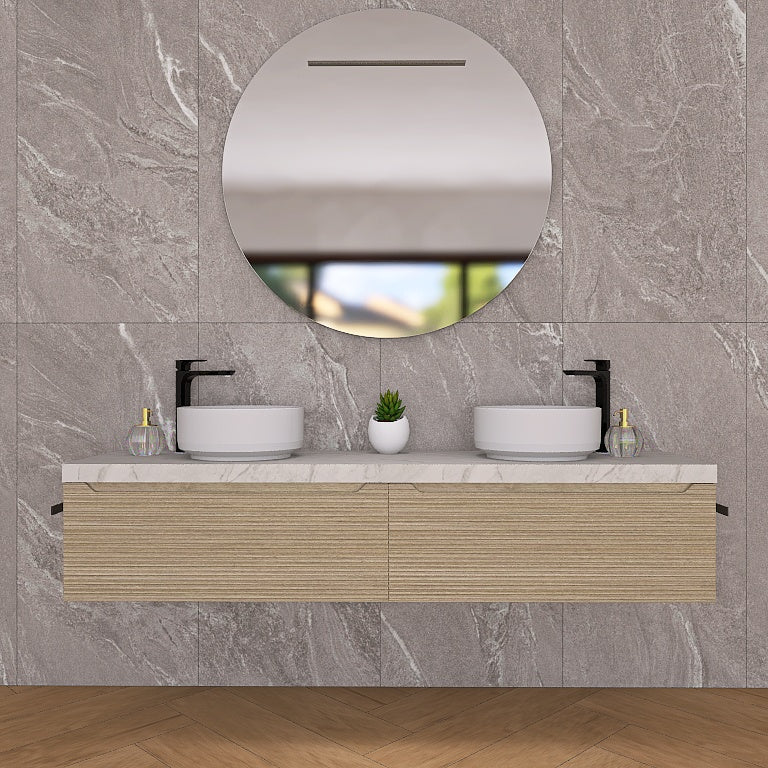 Penelope 07 - Mobile da Bagno Sospeso con doppio lavabo in ceramica - Image 8